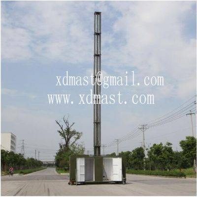 15m telescoping antenna masts tower and mobile telecom antenna tower mast in shelter