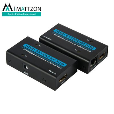 Mattzon imported chipset hdmi extender 60m with loop out over CAT5e/6,3D Full HD 1080P
