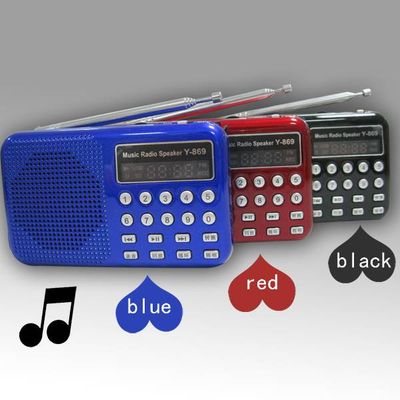 portable mini speaker with fm radio usb input
