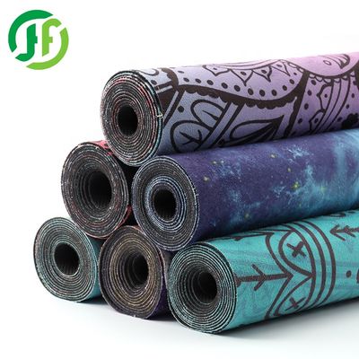 Fanyazu skidless,The bestseller Suede Rubber yoga Mat Non Slip Suede Yoga Exercise with Custom logo