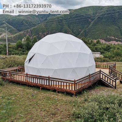 Hotel Glamping Waterproof Canvas Igloo Camping Dome Tent Prefabricated Steel House