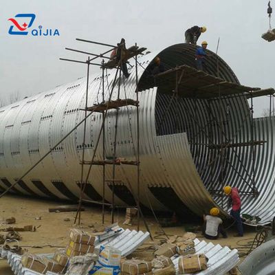 Assembly Large Diameter Galvanized Corrugated Metal Pipe