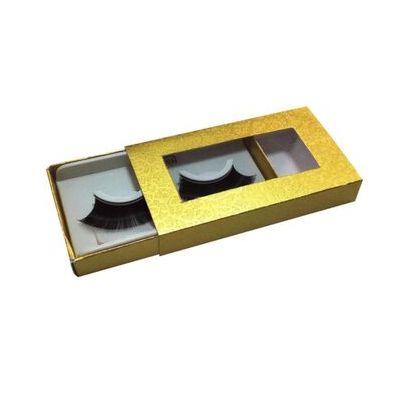 Eyelash Packaging Printed Cosmetic Boxes Custom Hot Stamping Gold Foil Logo Printing