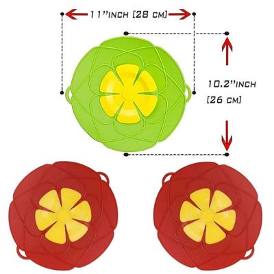 Heat Resistant Food Grade Silicone Spill Proof Pot Lid