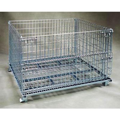 Industrial stackable lockable mobile equipment storage roll cage