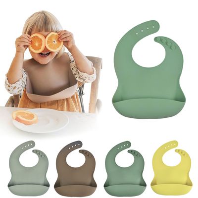 Eco-friendly Cheap Custom Bpa Free Easy Clean Waterproof Silicone Pacifier Baby Bibs For Babies