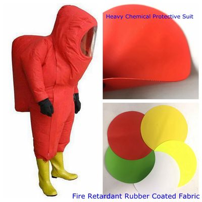 Fire Retardant Rubber Coated Fabric Heavy Chemical Protective Suit