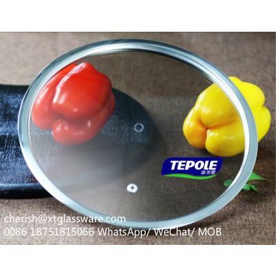 5.0mm Thickness Pot Lids Pan Lids Cookware Parts Tempered Glass Lids FDA lFGB ISO9001