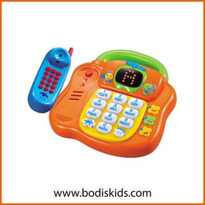 Baby toys educational cute red blue fish phone moblie learning toy baby toys music with light