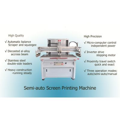 Flat Semi-auto Screen Printers With Vacuum Table For Sheet