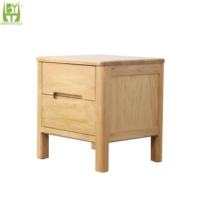 Cheep Simple Modern Hotel Bedroom Bed Side Small Cabinet Wooden Night Stand With Two Drawer