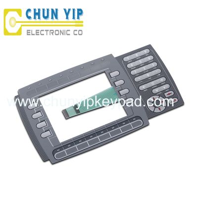push button membrane switch with window display