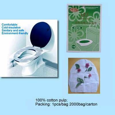 Disposable toilet tissue seat cover paper