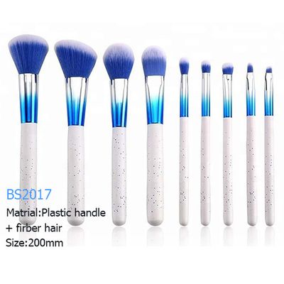 8 Pcs White handle makeup brush set
