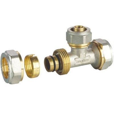 Brass Pipe Fittings with Nickel-plated Finish, Available in Various Sizes
