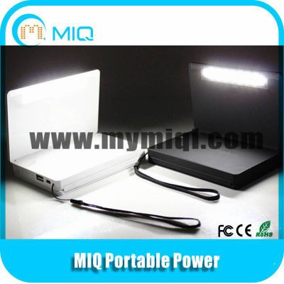 MIQ foldable solar power bank solar charger with solar light 6000MAH