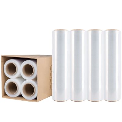 "factory price high quality customized pallet polyolefin lldpe cast hand stretch film roll wrapping