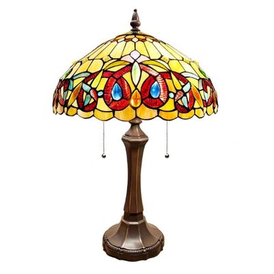 Capulina Tiffany Table Lamp Bedside Reading Lamp 2-Light 16X16X24 ...