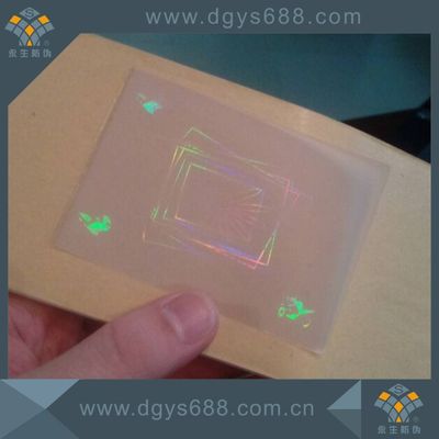 Transparent hologram lamination overlay film