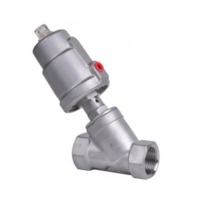 SS304/316/316L Double Acting Spring Return Pneumatic Angle Seat Valve