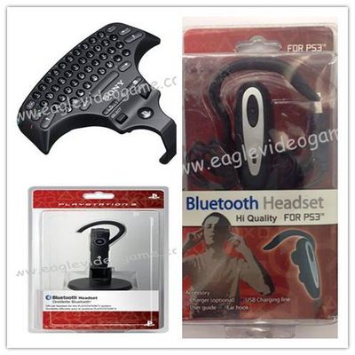 PS3 Video Game Bluetooth Headset Original and PS3 Bluetooth Wireless Keypad