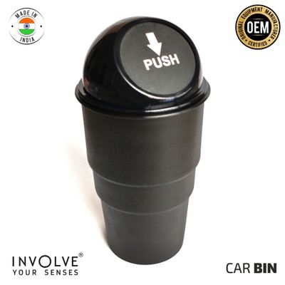 INVOLVE Durable and Compact Car Dustbin - Fits in Cup Holder