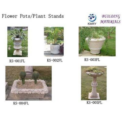 Stone Flower Vase & Plant Stand