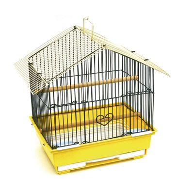 DLBR(B)1203 Large Bird Cage Pet Parrot House Carrier Birdcage Feeder 2 Wooden Perch House Top Roof