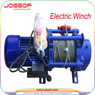 Electric Wire Rope Winch Capacity 400-800kgs Single Phase