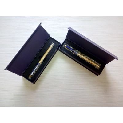 golden metal pen with pen box stationery set good quality gift metel pen