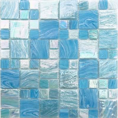 Bluwahle antiskid melt glass mosaic tile ,mosaic pool tiling