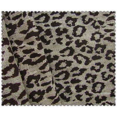 Newest 100% jute printed fabric with leopard