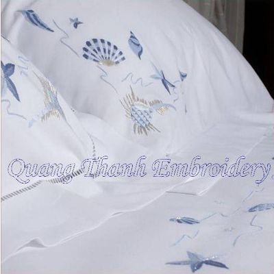 hand embroidery bedding set