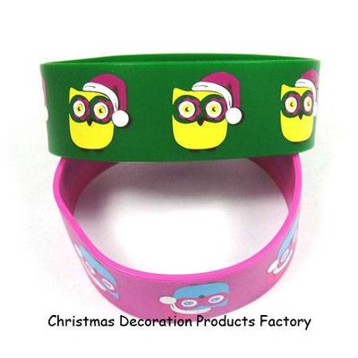 1 Inch Wide silicone bracelet for Christmas 2013