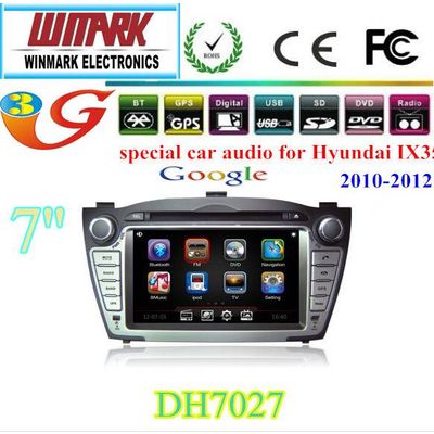 7inch double din special car dvd player for Hyundai IX35 DH7027