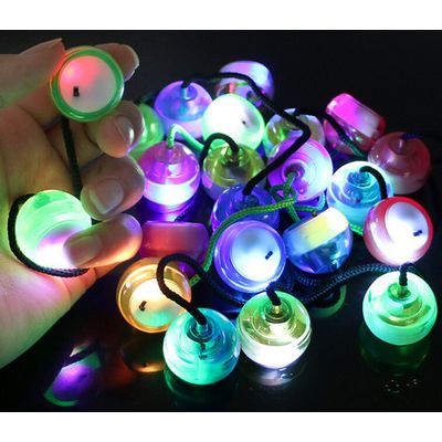 Hot Selling LED Yoyo Fingertip Skill Toy Two Beads One Rope Yoyo