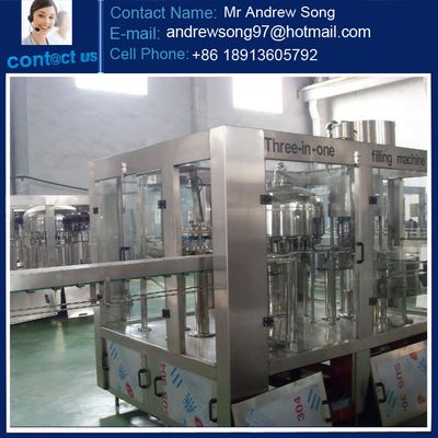 Automatic 3-in-1 bottled water filling machine / water bottling line