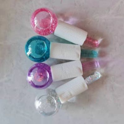 Reusable Facial Beauty cold ball custom logo and color hot cold therapy ice massager gel glitter liq