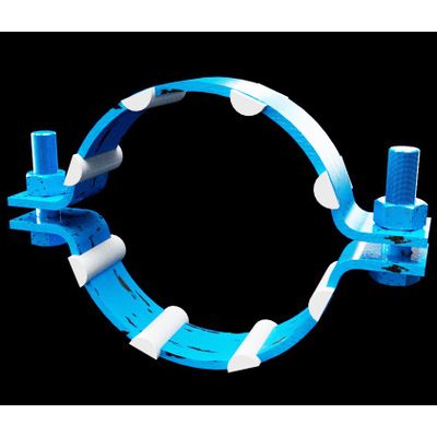 Thermoplastic Clips for pipe clamps cradle and saddle