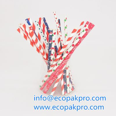 Christmas Paper Straws for Party Decoration - ECOPAK