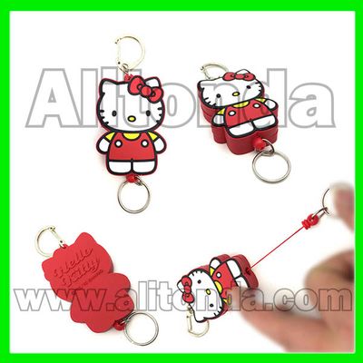PVC cartoon cat dog animal shape easy to pull buckles customized for keys certificate storage