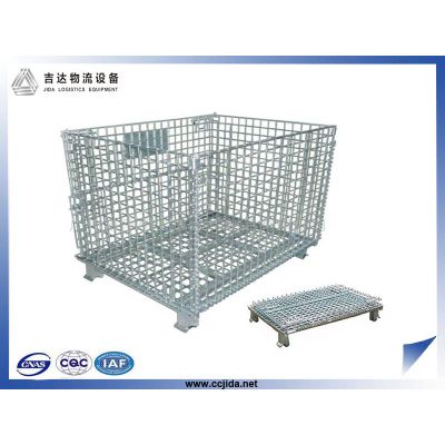 fixed steel storage cage container