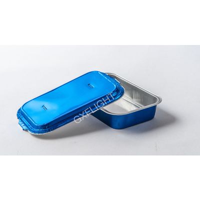 Airline Use Disposable Aluminum Foil Container/Aluminum Foil Tray with Lid