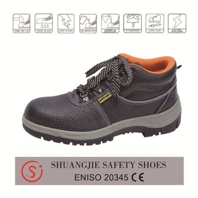 safety shoes work boots 9005 embossed leather pu outsole