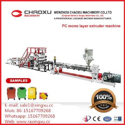 PC Luggage Single Layer Plastic Extruder Plate Sheet Production Line Machine