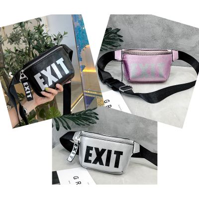 Designer Lady Leisure Letter Printing Mobile Wallets Brackets Sports Waist Bags