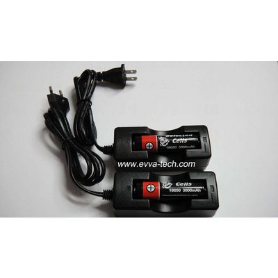 Charger for Rechargeable Flashlight Battery Protected 18650 3.0 Ah