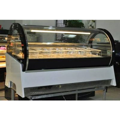 new Semi-circular/Half-moon type ice cream freezer showcase