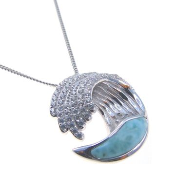 New Arrival 925 sterling silver blue larimar pendants for women
