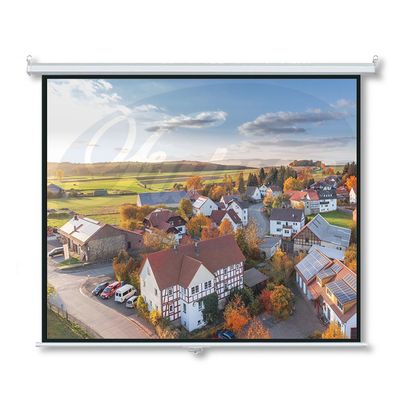 Wall Mount Manual Pull Down Projector Screen 16:9 Aspect Ratio: Multiple Sizes Available (100")